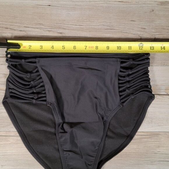 Xhilaration Juniors' Strappy High Waist Cheeky Bikini Bottom Sz M - Picture 5 of 12